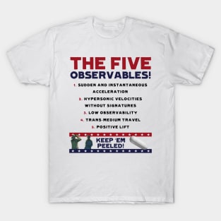Five Observables (Dark Text) T-Shirt